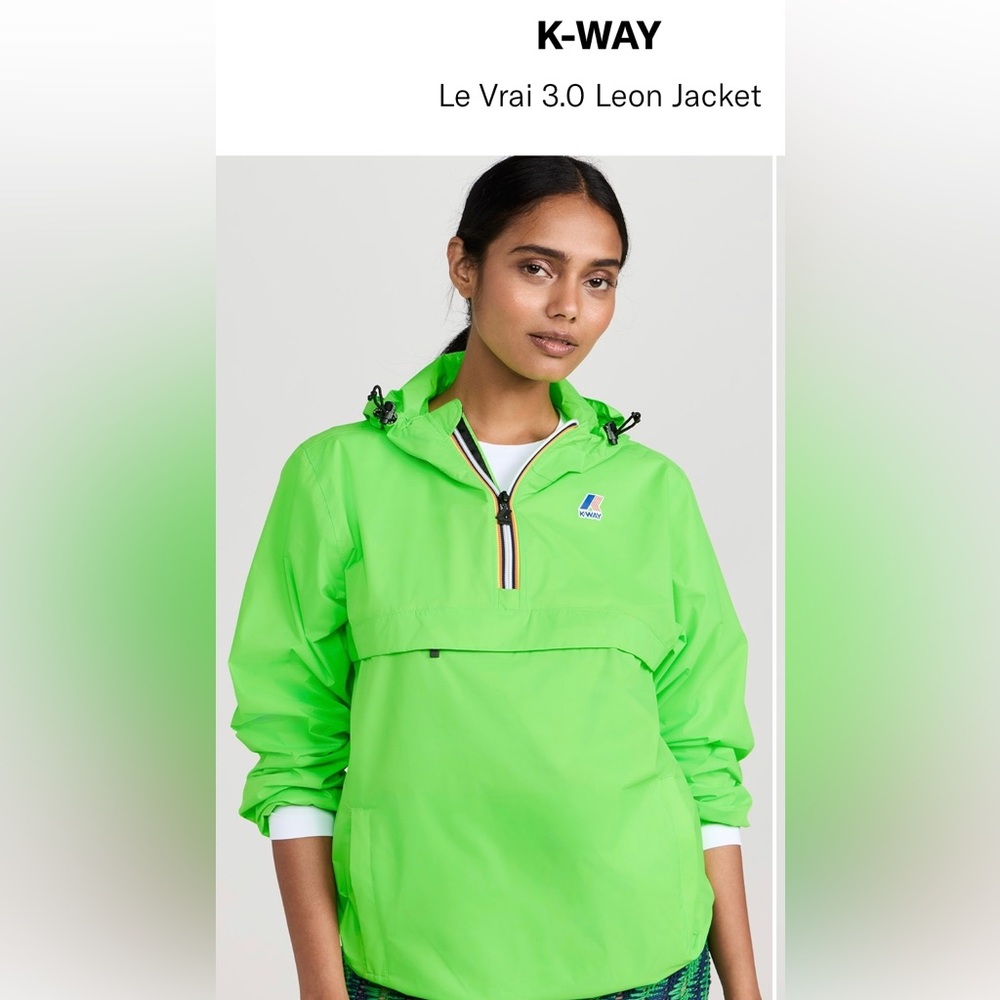 K way le Vrai 3.0 Leon jacket size XS green flo